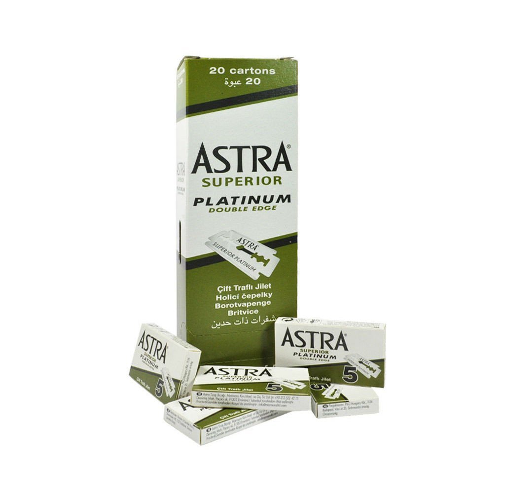 Astra Platinum Double Edge Safety Razor Blades 100 Blades