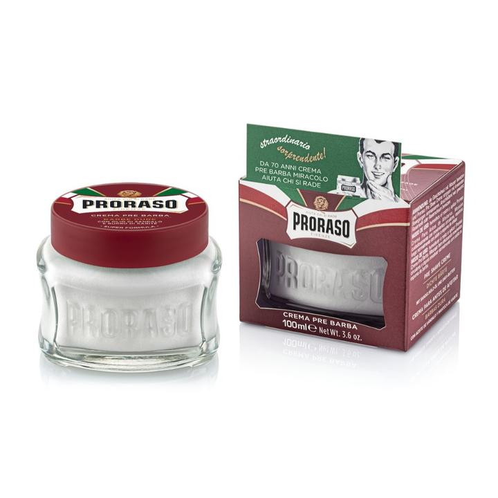 Proraso Pre-Shave Cream Nourish Sandalwood & Shea Butter 100ml Red