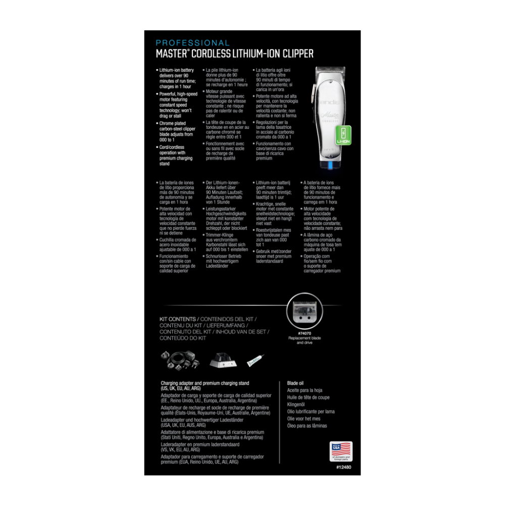 Andis Master® Cordless 12480 Lithium-Ion Clipper