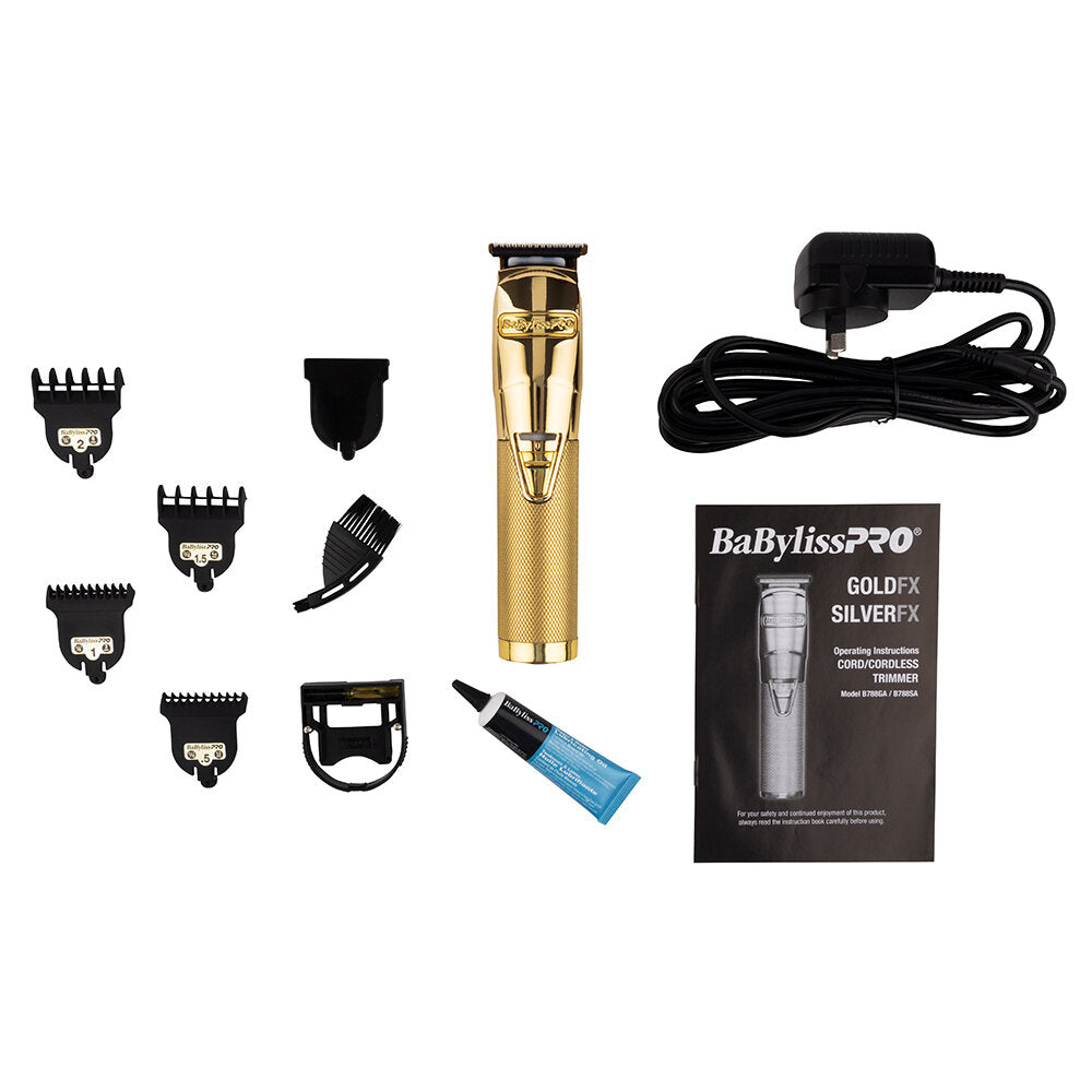 BaByliss PRO Gold FX Lithium Hair Trimmer B788GA Cord/Cordless Package