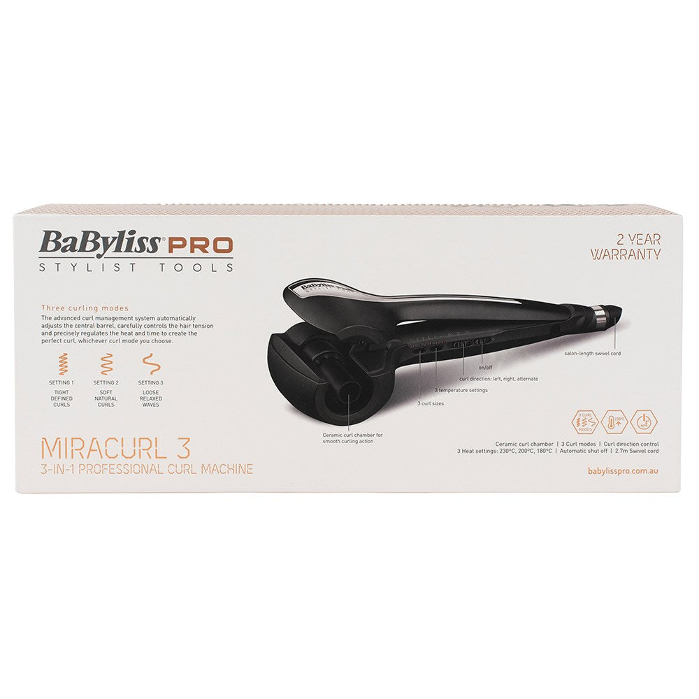 BaByliss PRO Miracurl 3 in 1 box back