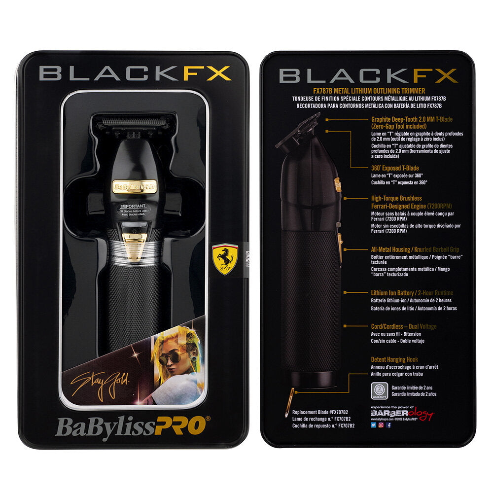 BaBylissPRO BlackFX Skeleton Lithium Hair Trimmer FX787B