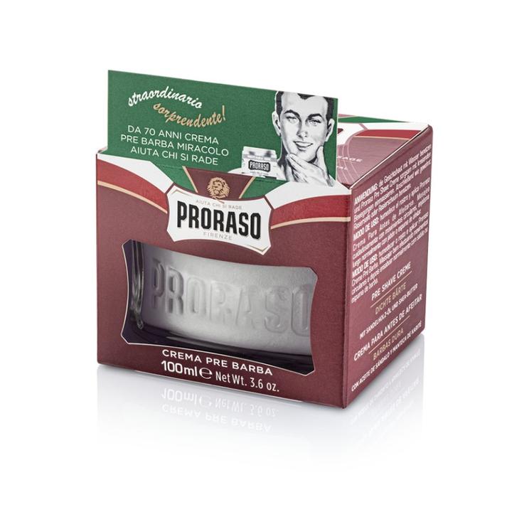 Proraso Pre-Shave Cream Nourish Sandalwood & Shea Butter 100ml Red